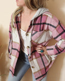 Bonfire Pink Plaid Shirt Jacket: Alternate View #3