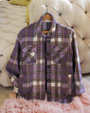 Lavender Plaid Shirt Jacket: Alternate View #6
