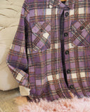 Lavender Plaid Shirt Jacket: Alternate View #7