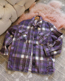Lavender Plaid Shirt Jacket: Alternate View #2