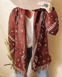 Paisley Blanket Sweater in Red Rocks: Alternate View #4