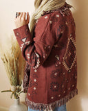 Paisley Blanket Sweater in Red Rocks: Alternate View #2