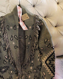 Paisley Blanket Sweater in Sage: Alternate View #3