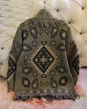 Paisley Blanket Sweater in Sage: Alternate View #4