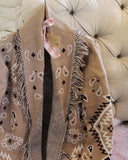 Paisley Blanket Sweater in Sand: Alternate View #2