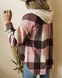 Pink Gingham Plaid Shirt Jacket: Alternate View #2