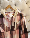 Pink Gingham Plaid Shirt Jacket: Alternate View #4