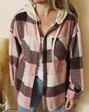 Pink Gingham Plaid Shirt Jacket: Alternate View #6