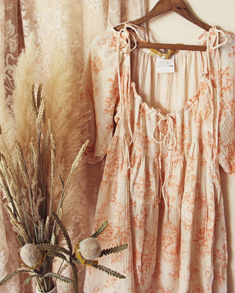 Rose Melon Cotton Dress: Featured Product Image