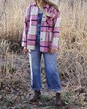 Rosie Weather Pink Plaid Shirt Jacket: Alternate View #3