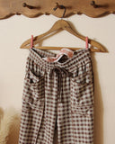 Gingham Barrel Pants in Brown: Alternate View #4