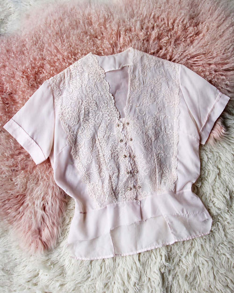Vintage 1950's French Chiffon Blouse: Featured Product Image