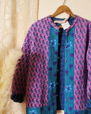 Vintage Quilted Block Print Jacket: Alternate View #2