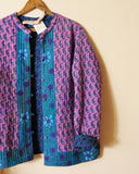 Vintage Quilted Block Print Jacket: Alternate View #3