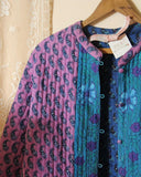 Vintage Quilted Block Print Jacket: Alternate View #4