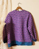 Vintage Quilted Block Print Jacket: Alternate View #6