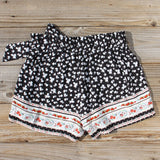 70's Charmer Shorts in Black: Alternate View #3