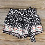 70's Charmer Shorts in Black: Alternate View #1