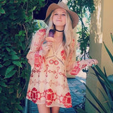 70's Siren Tunic Dress in Peach: Alternate View #1