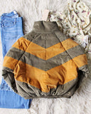 The 70's Ski Coat in Olive: Alternate View #1