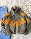The 70's Ski Coat in Olive: Alternate View #2