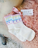 80's Heart Socks: Alternate View #1