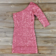Golden Moon Party Dress in Pink