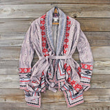 Birdsong Wrap Sweater in Dust: Alternate View #1