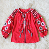 Arizona Sky Blouse in Red: Alternate View #1