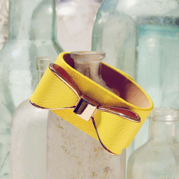 Charmed Bows Bracelet in Yellow: Featured Product Image