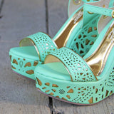 Dream Catcher Wedges in Mint: Alternate View #2
