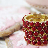 Glittering Stacks Ring in Red: Alternate View #2