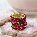 Glittering Stacks Ring in Red: Alternate View #1
