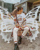 Cozy Knit Granny Square Duster: Alternate View #3