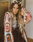 Cozy Knit Granny Square Duster: Alternate View #2