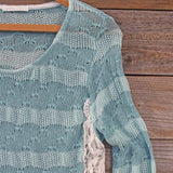 January Mint Lace Top: Alternate View #2