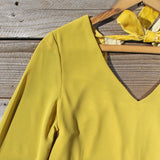 Moon & Feather Dress in Mustard: Alternate View #2
