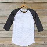 Spool Basics Baseball Sleeve Tee: Alternate View #1