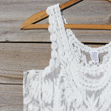 Summer Snow Lace Tank in White: Alternate View #2