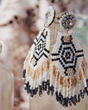 Sundar Earrings in Sand: Alternate View #2