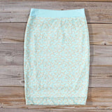 Mint & Lace Pencil Skirt: Alternate View #4