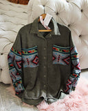 Sageland Corduroy Shacket: Alternate View #1