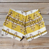 The Billy Native Shorts in Mustard: Alternate View #3