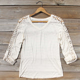 The Maddie Cozy Tee in Cream: Alternate View #1
