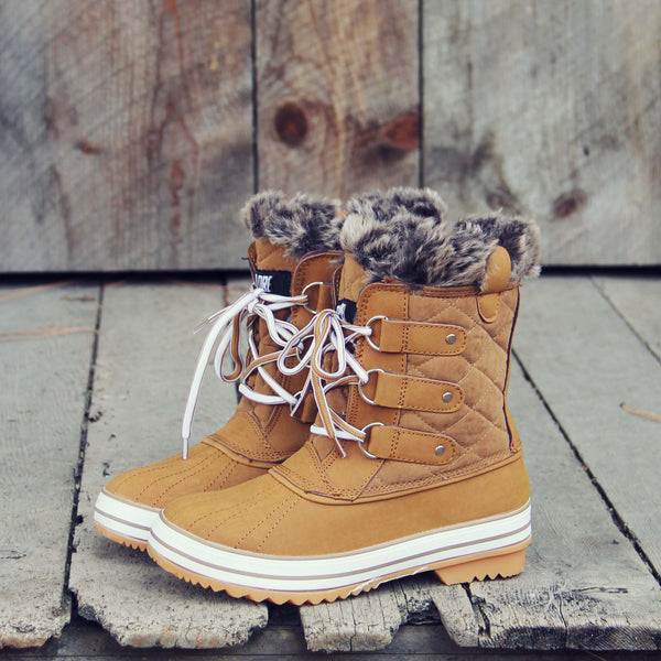 The Snowy Pines Snow Boots: Featured Product Image