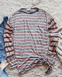 Tie & Stripe Cozy Tee in Desert: Alternate View #1