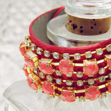 Treasured Stacks Bracelet in Watermelon: Alternate View #2