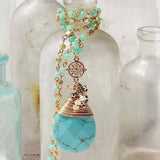 Turquoise Moon Necklace: Alternate View #2