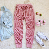 Agave Rose Velvet Joggers: Alternate View #2