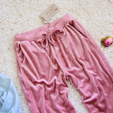Agave Rose Velvet Joggers: Alternate View #3
